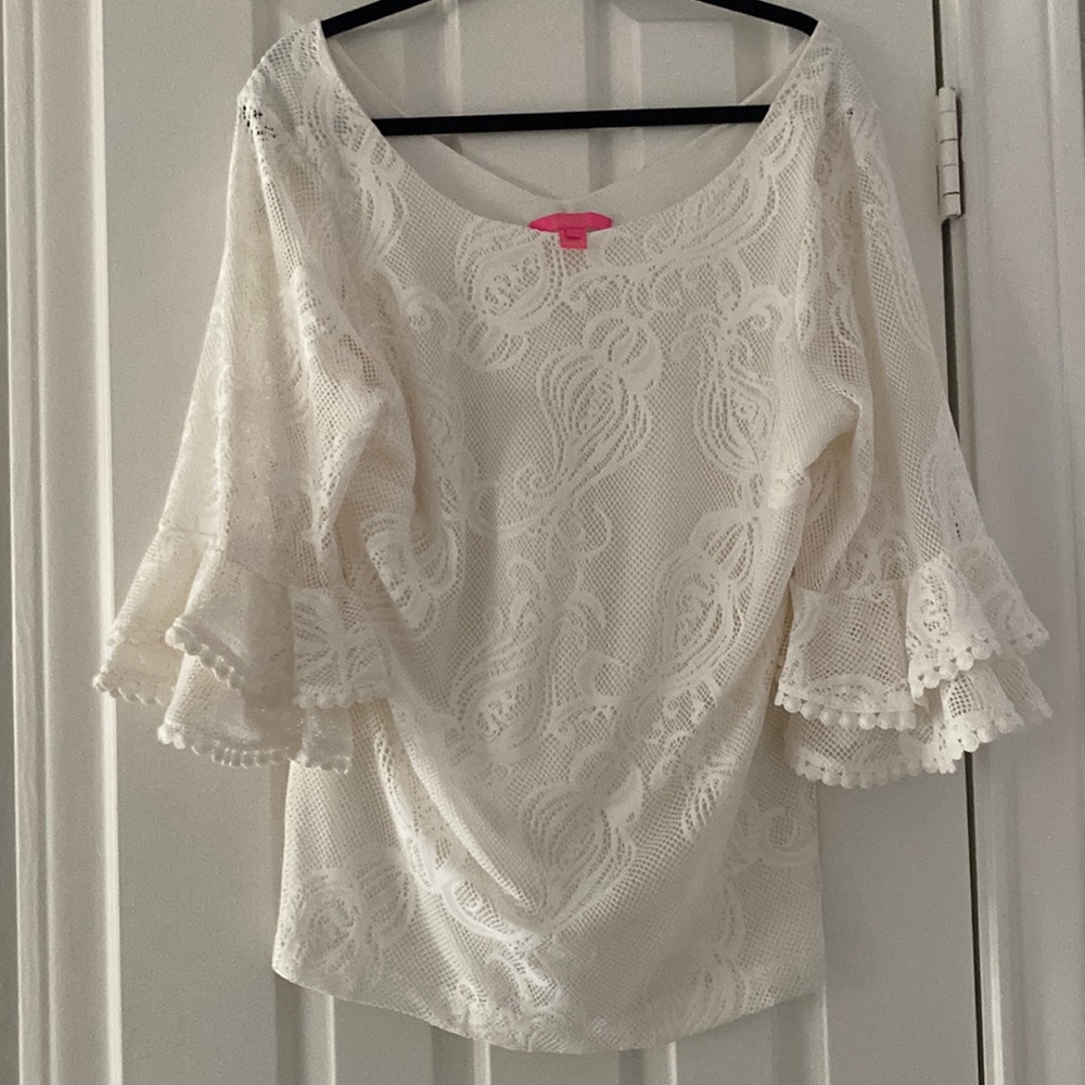 Lilly Pulitzer white lace top